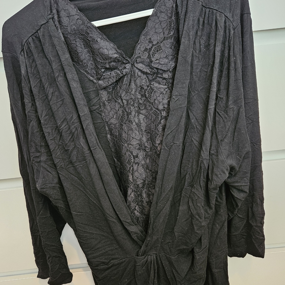 Elegant Black Lace Shirt